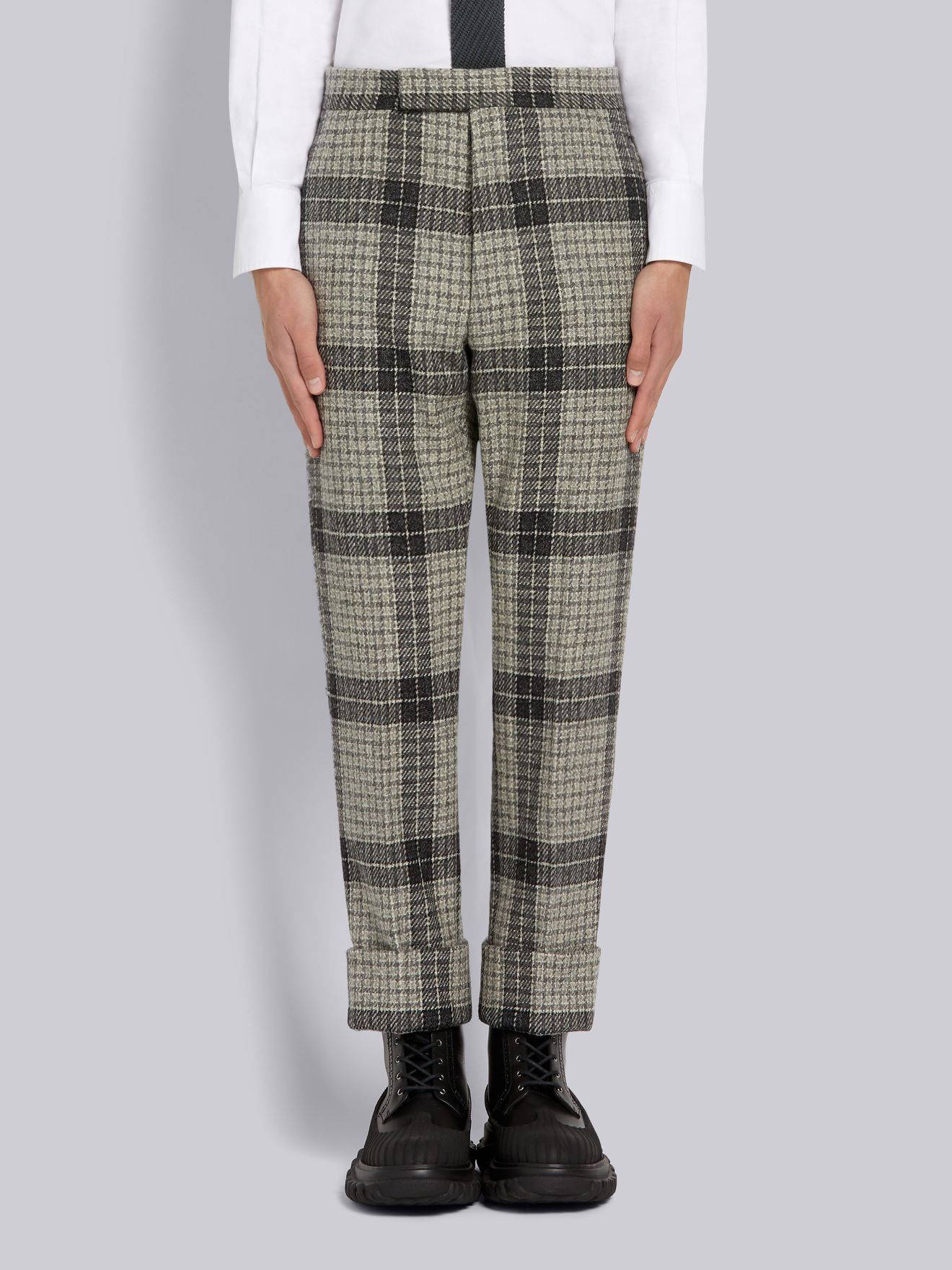 贈る結婚祝い BY STILL HAND Windowpane Trousers Wool - スラックス - alrc.asia