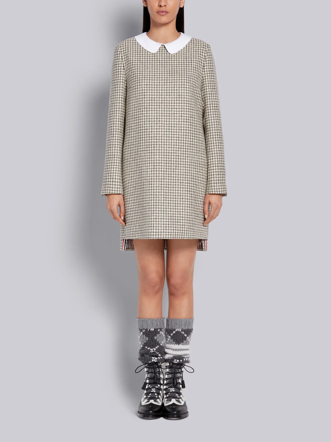 wool check dress