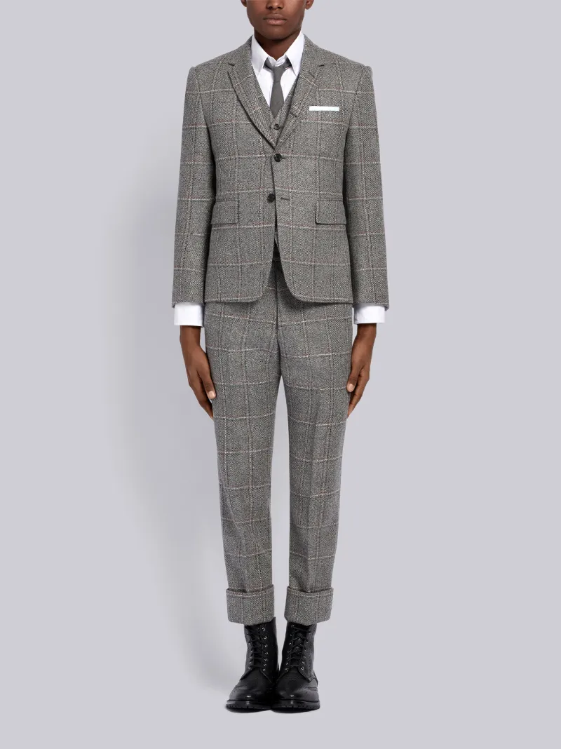 Medium Grey Hunting Tweed Classic Sport Coat Thom Browne