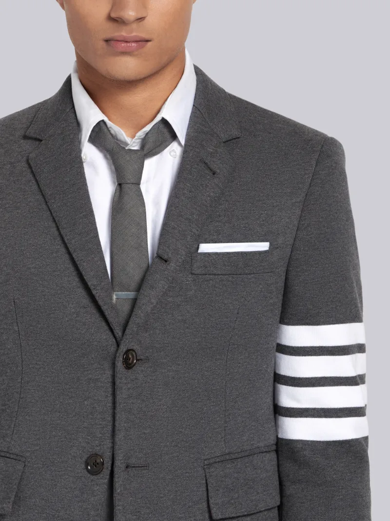 Medium Grey Jersey 4-Bar Classic Sport Coat