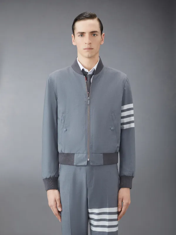 MEDIUM GREY KNIT BLOUSON 4-BAR JACKET