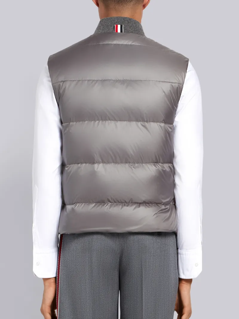Medium Grey Matte Nylon 4-Bar Down Vest
