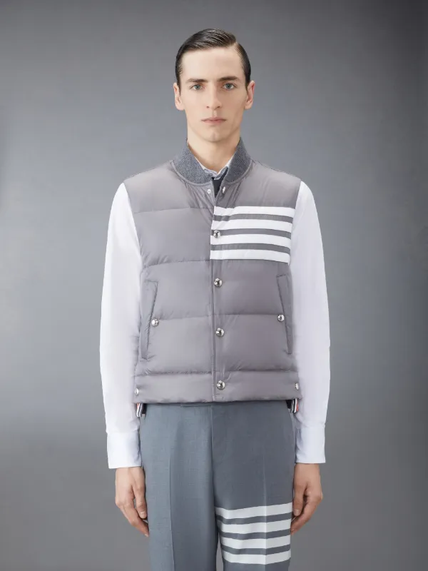 Medium Grey Matte Nylon 4-Bar Down Vest