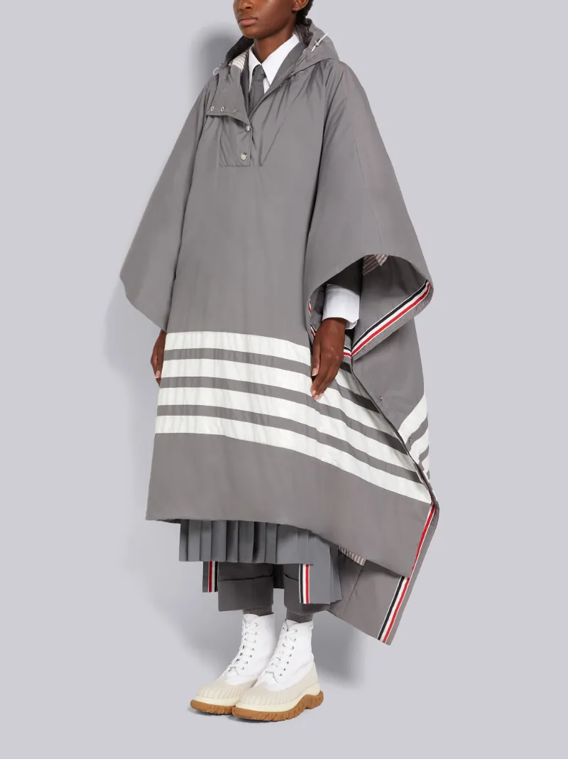 Grey shop hooded poncho