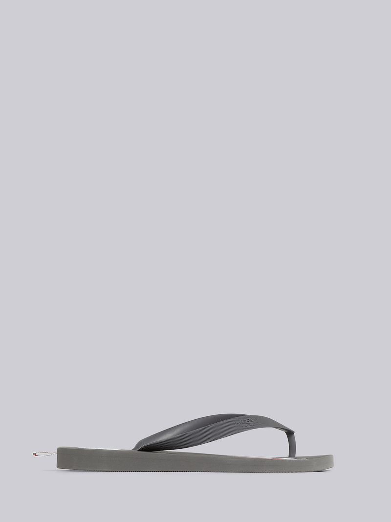 Medium Grey Molded Rubber Stripe Flip Flop