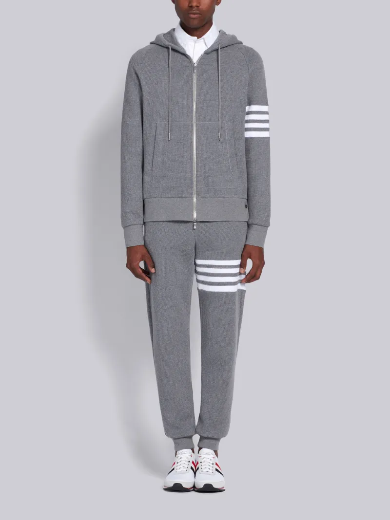Medium Grey Raglan Sleeve 4-Bar Hoodie