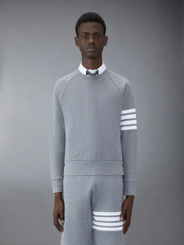 Medium Grey Raglan Sleeve 4-Bar Sweatshirt
