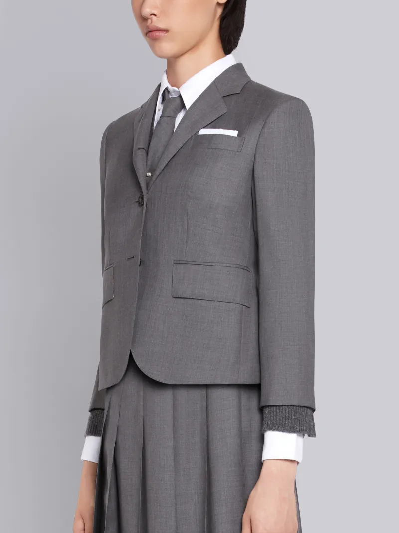 grey school coat