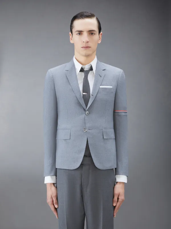 Medium Grey School Uniform Plain Weave Selvedge Armband Jacket