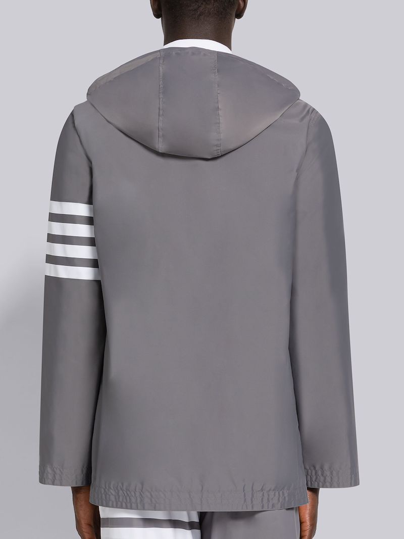 Medium Grey Solid Swim Tech 4-Bar Hooded Anorak