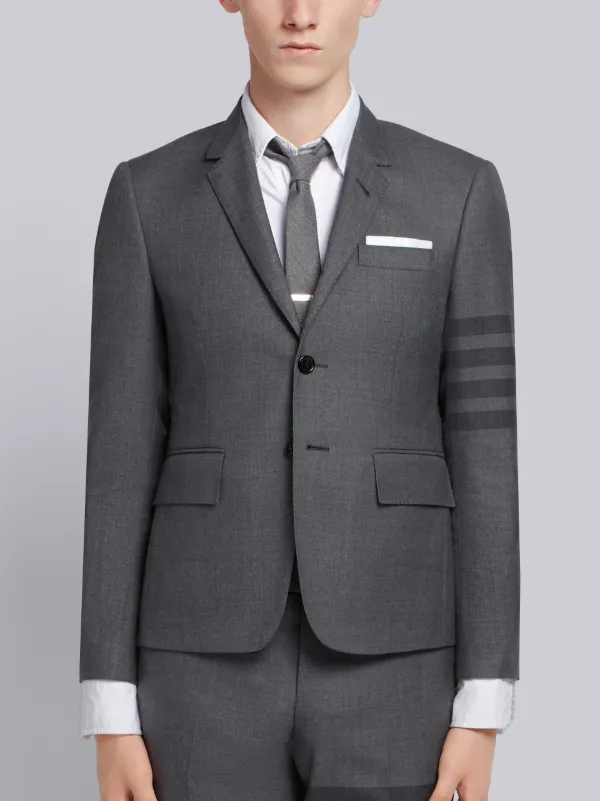 Medium Grey Step Twill School Uniform 4-bar High Armhole Sport Coat