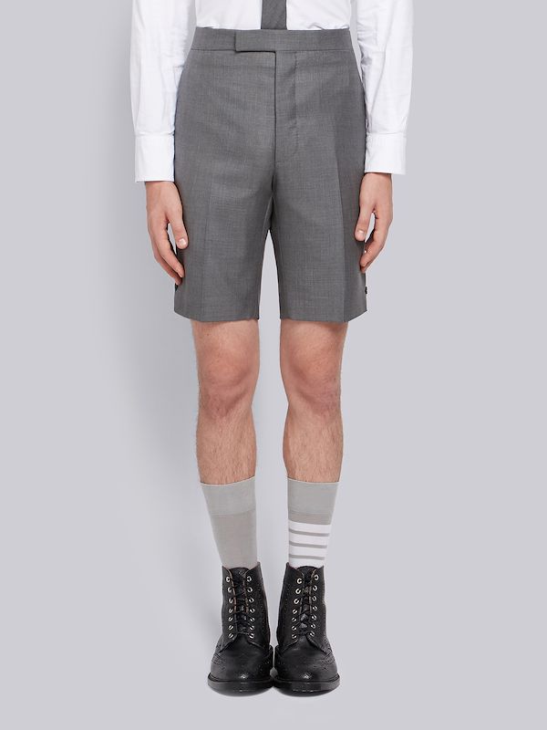 Medium Grey Super 120's Twill Classic Backstrap Short