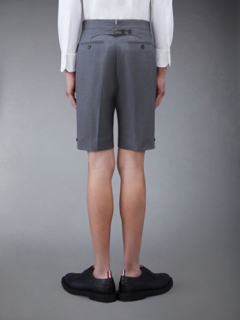 Navy Plain Weave Suiting 4-Bar Shorts | Thom Browne