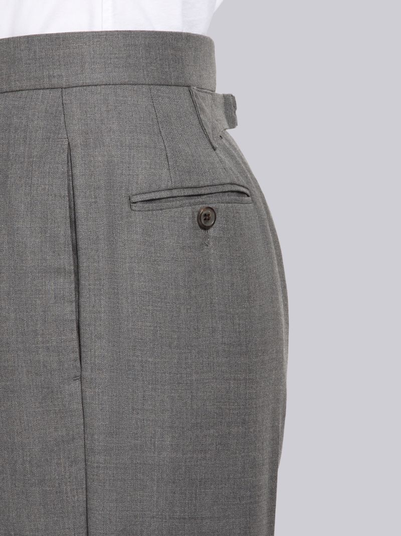 Medium Grey Super 120's Twill Menswear Fit Classic Trouser