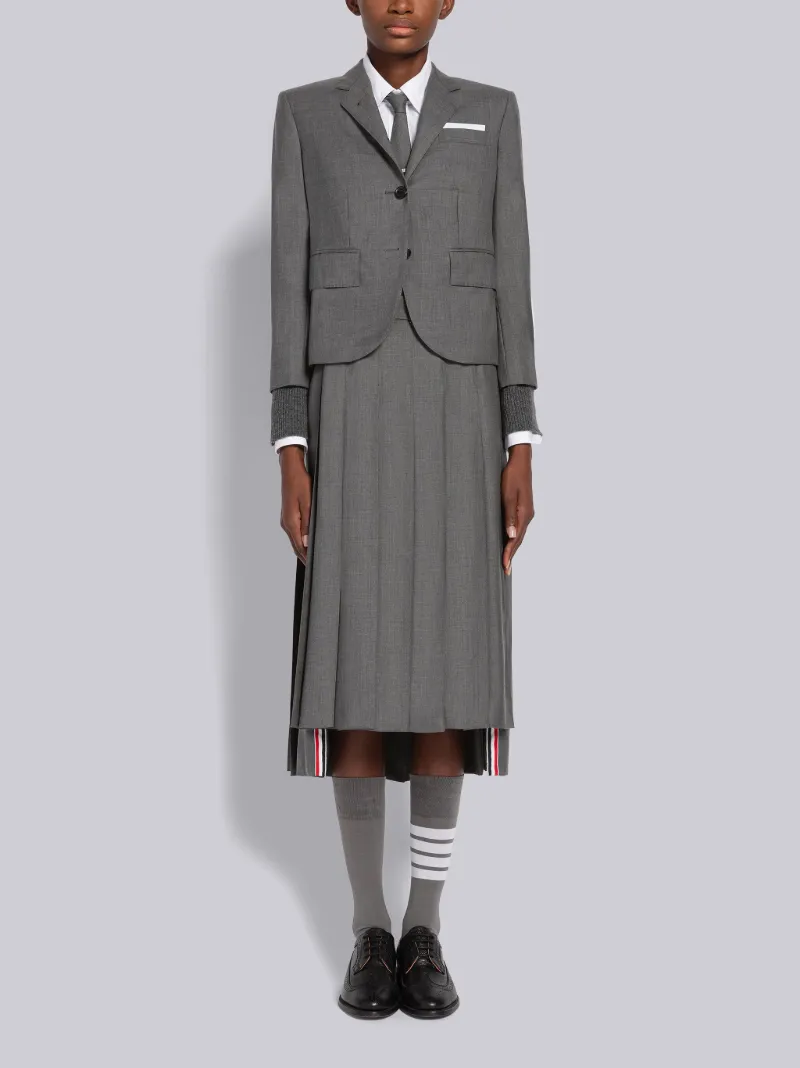 MEDIUM GREY SUPER 120S TWILL WOOL HIGH ARMHOLE JACKET