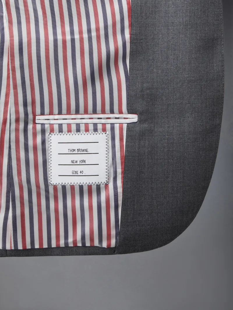 MEDIUM GREY SUPER 120S TWILL WOOL HIGH ARMHOLE JACKET MEDIUM GREY SUPER 120S TWILL WOOL HIGH ARMHOLE JACKET