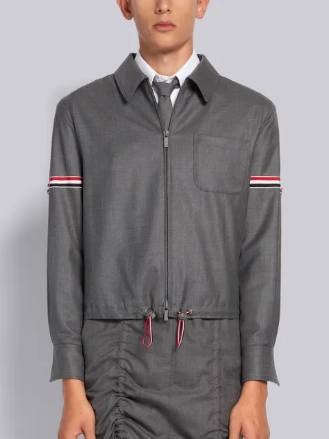Plain Weave 4-Bar Shirt Jacket | Thom Browne Plain Weave 4-Bar Shirt Jacket | Thom Browne