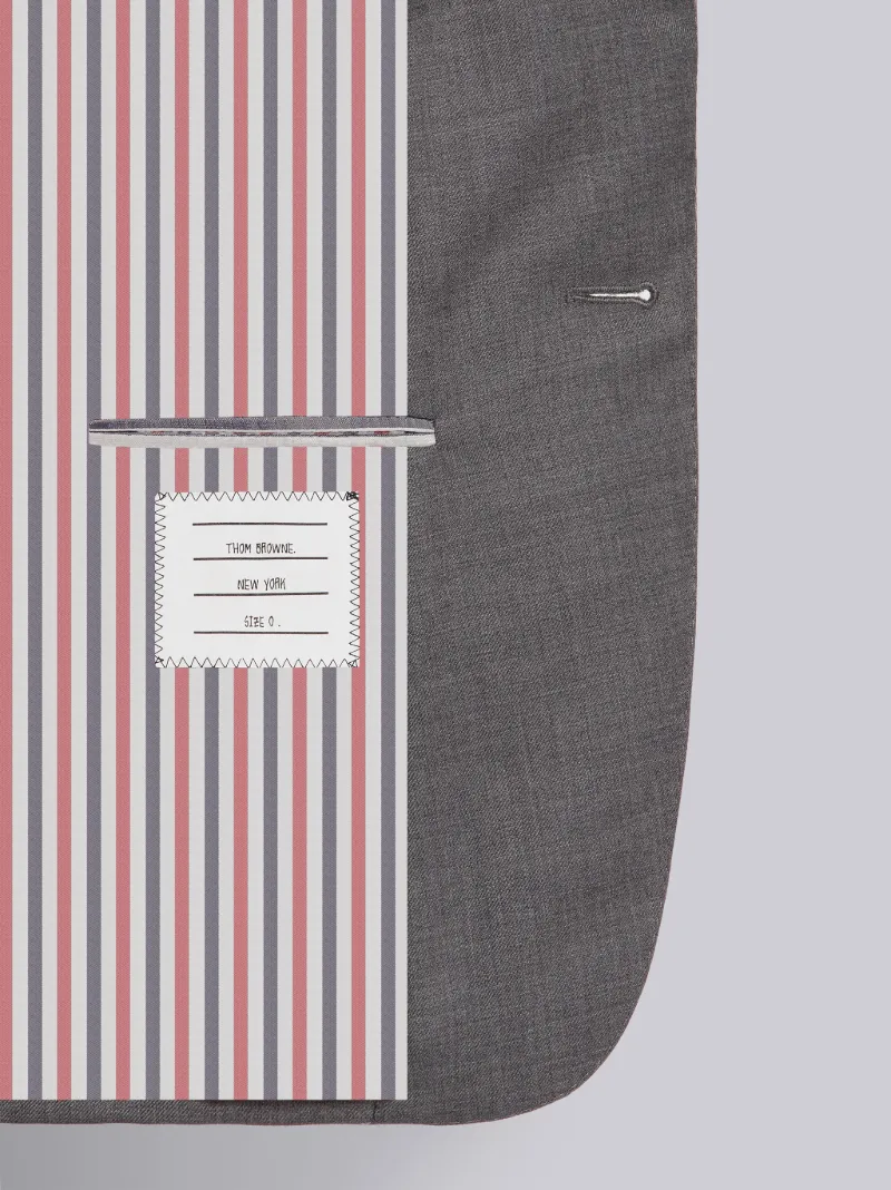 MEDIUM GREY SUPER 120'S WOOL TWILL CLASSIC SUIT AND TIE