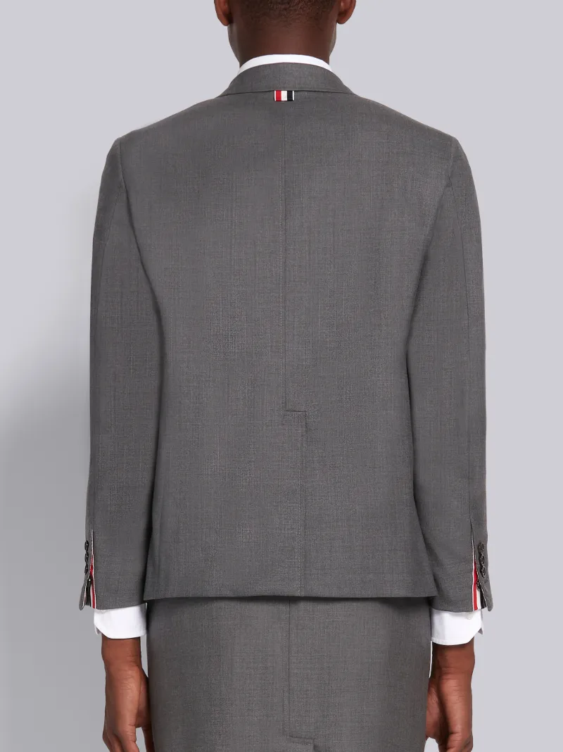 Medium Grey Super 120s Wool Twill Sack Jacket | Thom Browne