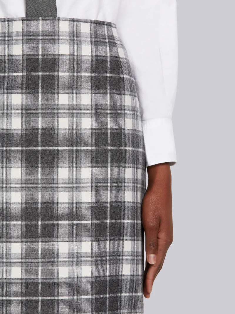 grey skirt checked