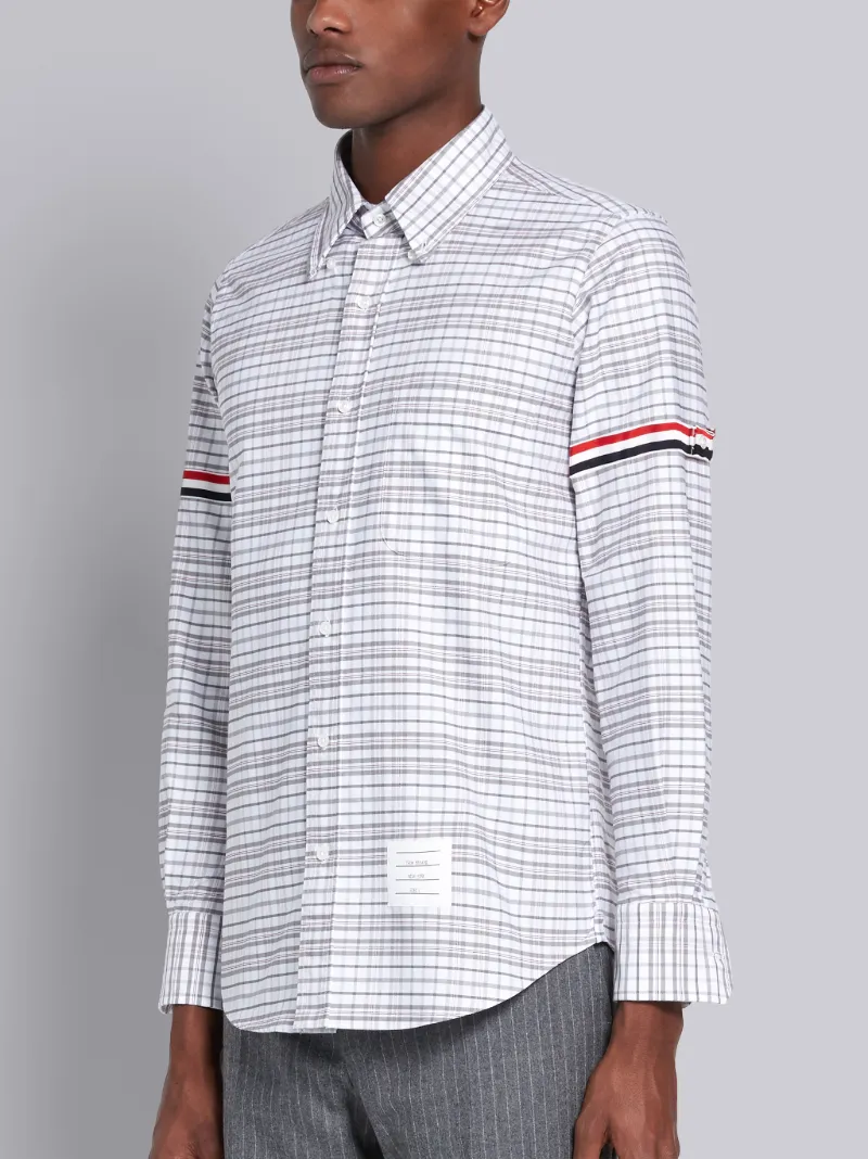 thom browne grosgrain armband oxford shirt