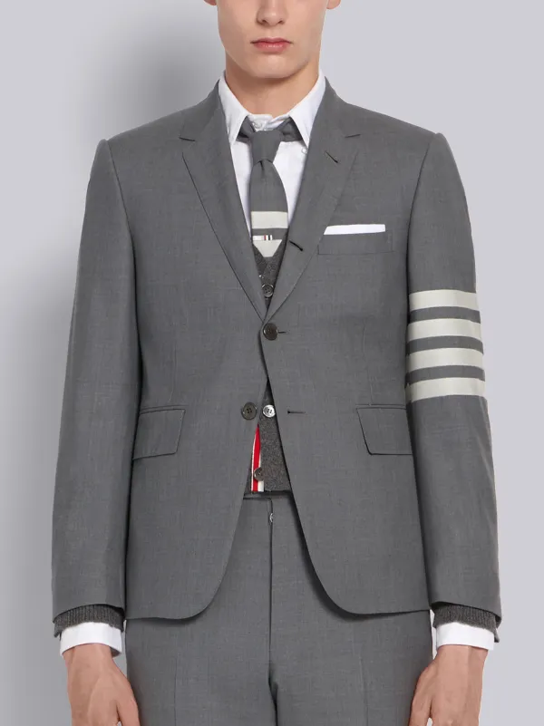 Medium Grey Wool 4-Bar Classic Sport Coat