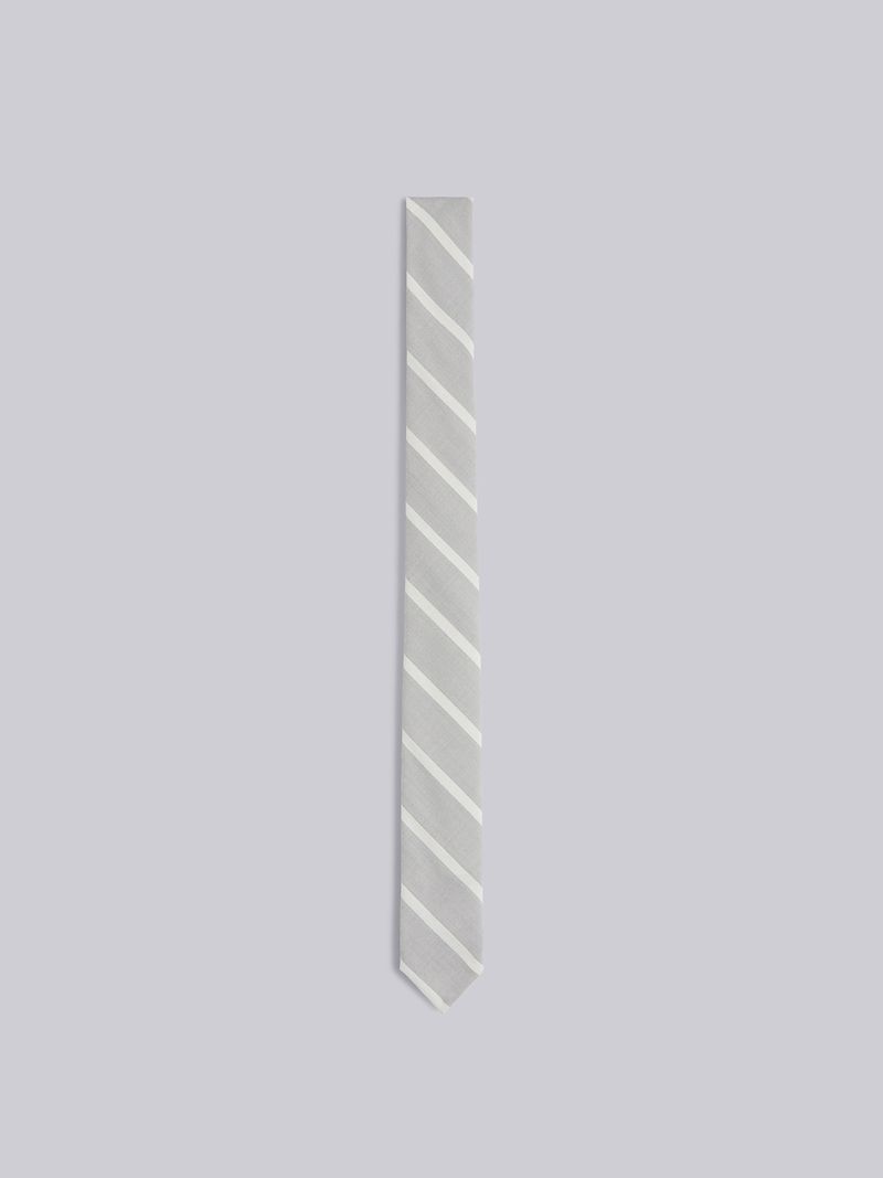 Medium Grey Wool Banker Stripe Classic Tie  Thom Browne Official Intended For Panasonic Phone Label Template