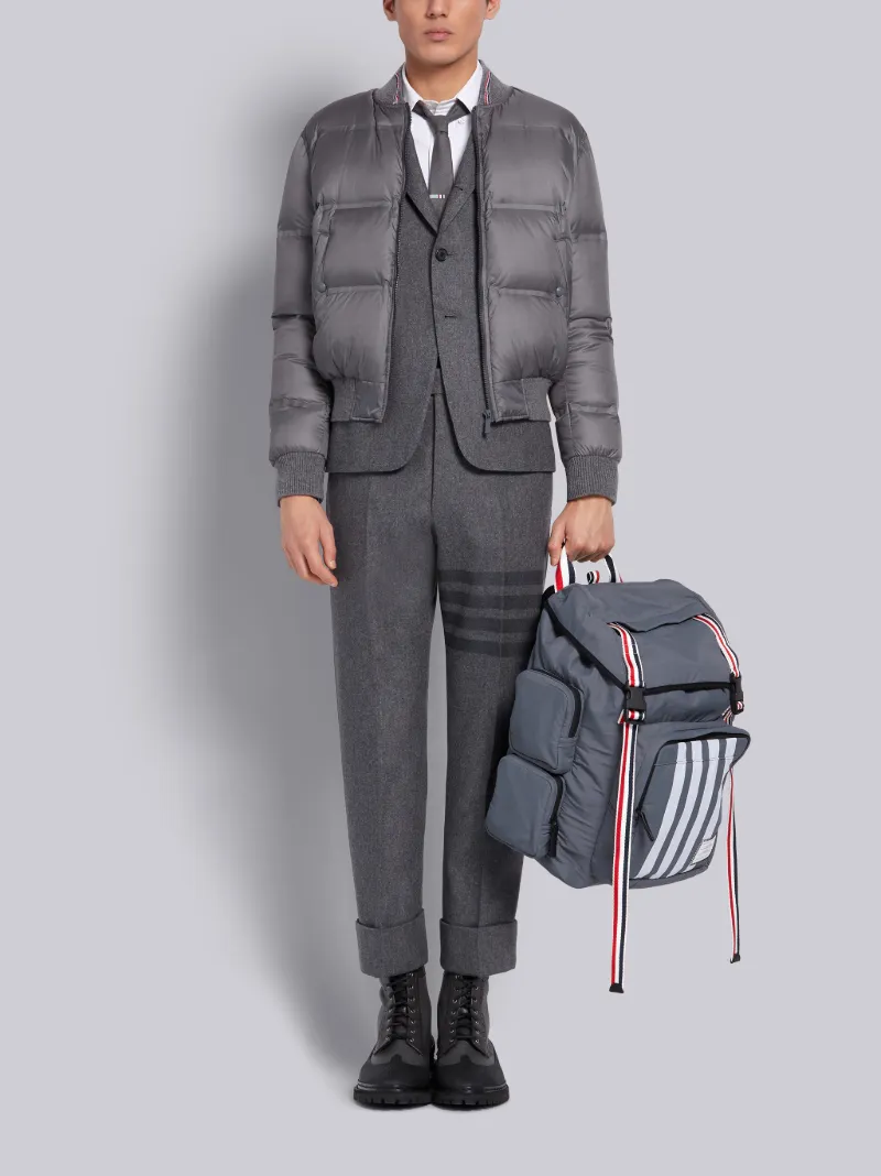 Medium Grey Wool Cashmere Flannel Classic Tonal 4-Bar Sport Coat