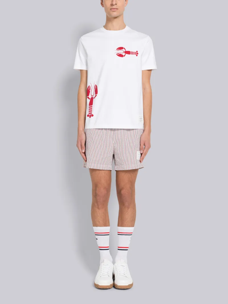 Medium Weight Lobster Short Sleeve Tee | Thom Browne 