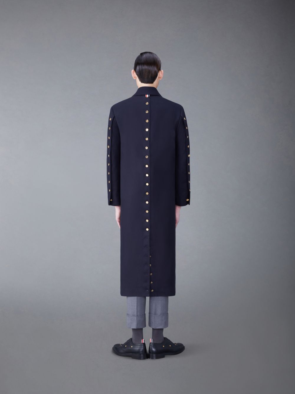 Melton Button Bal Collar Coat | Thom Browne