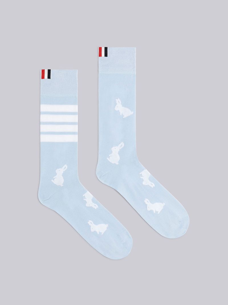 Mercerized Cotton Rabbit Mid Calf Socks