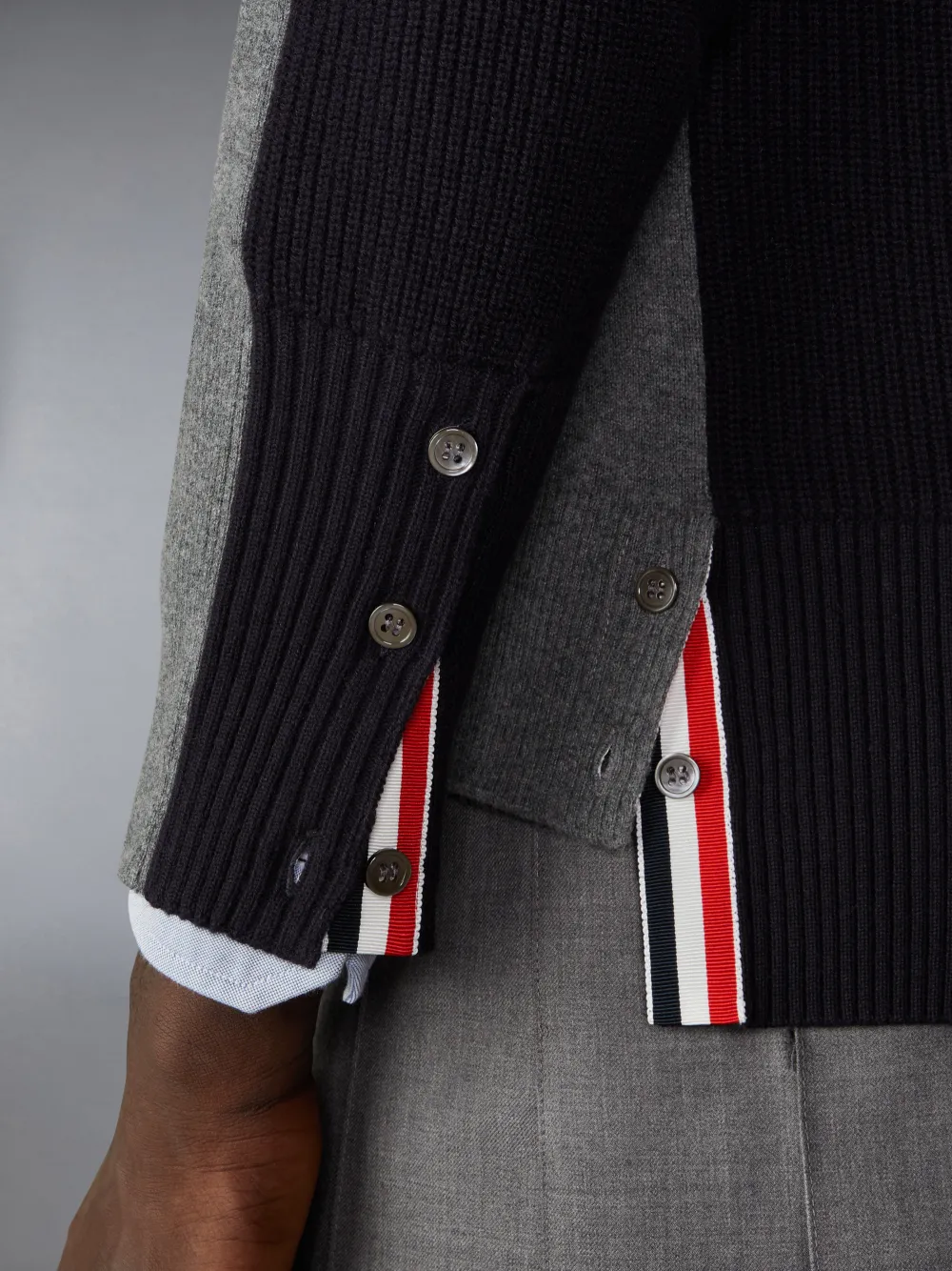 Merino Wool 2 in 1 Half 4-Bar Pullover | Thom Browne