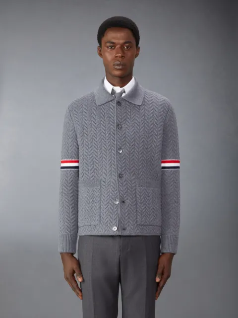 Wool Cashmere 4-Bar Utility Jacket | Thom Browne