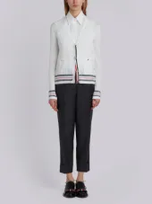 mesh knit cardigan