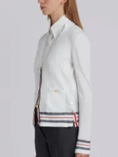 mesh knit cardigan