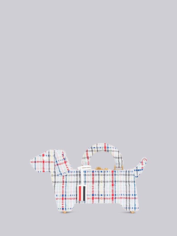 Micro Gingham Chenille Tweed Mini Hector Attache Case