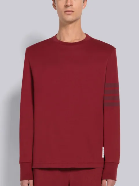Long Sleeve T-Shirt In Colorblocked Cotton Jersey | Thom Browne