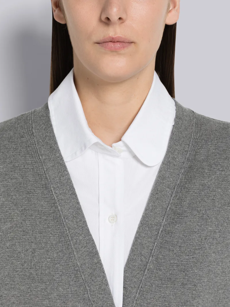 Milano Stitch Oxford Combo Cardigan Shirtdress