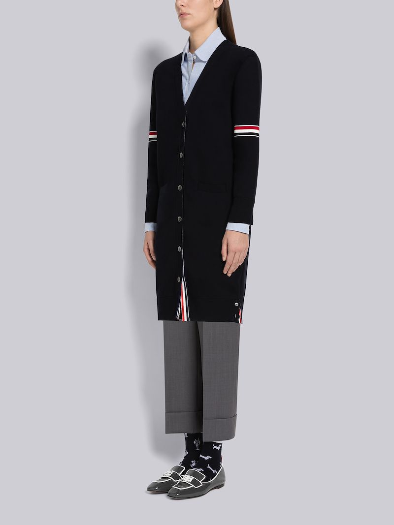 Milano Stitch Oxford Combo Cardigan Shirtdress