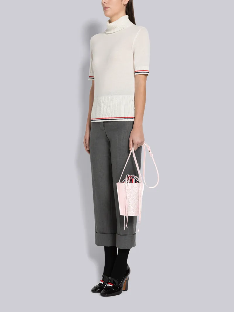 MINI BUCKET BAG W/ RWB LINING POUCH u0026 SHOULDER STRAP IN PEBBLE GRAIN LEATHER