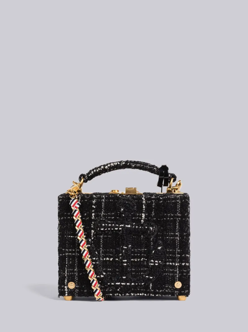 mini tweed tote bag