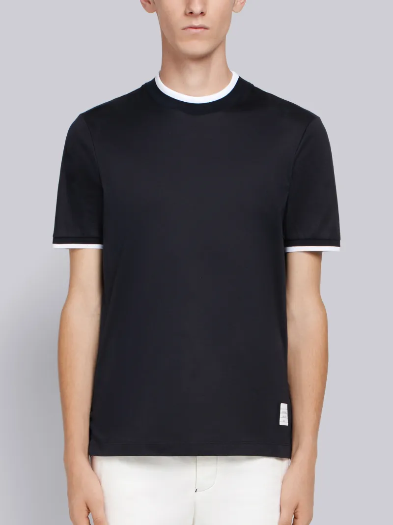 Mock neck hotsell cotton tee