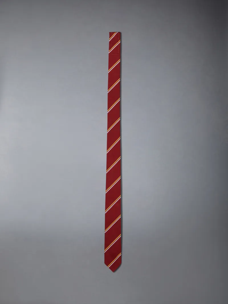 THOM BROWNE ストライプ ネクタイ　トリコロール 美品꧂ トムブラウン ネクタイ ナロータイ ストライプ