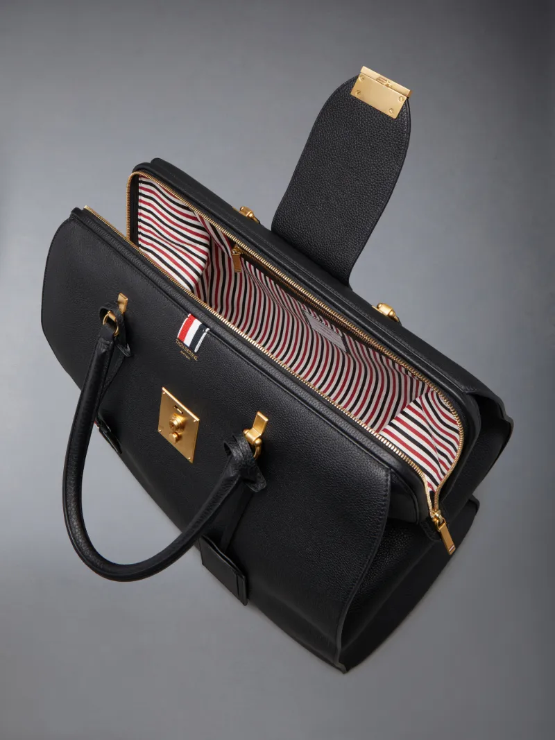 カーフ MR. THOM ラゲッジバッグブラック | Thom Browne 公式  