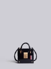 Mrs. Thom Mini With Shoulder Strap In Black Calf Leather