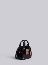 Mrs. Thom Mini With Shoulder Strap In Black Calf Leather