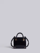 Mrs. Thom Mini With Shoulder Strap In Black Calf Leather