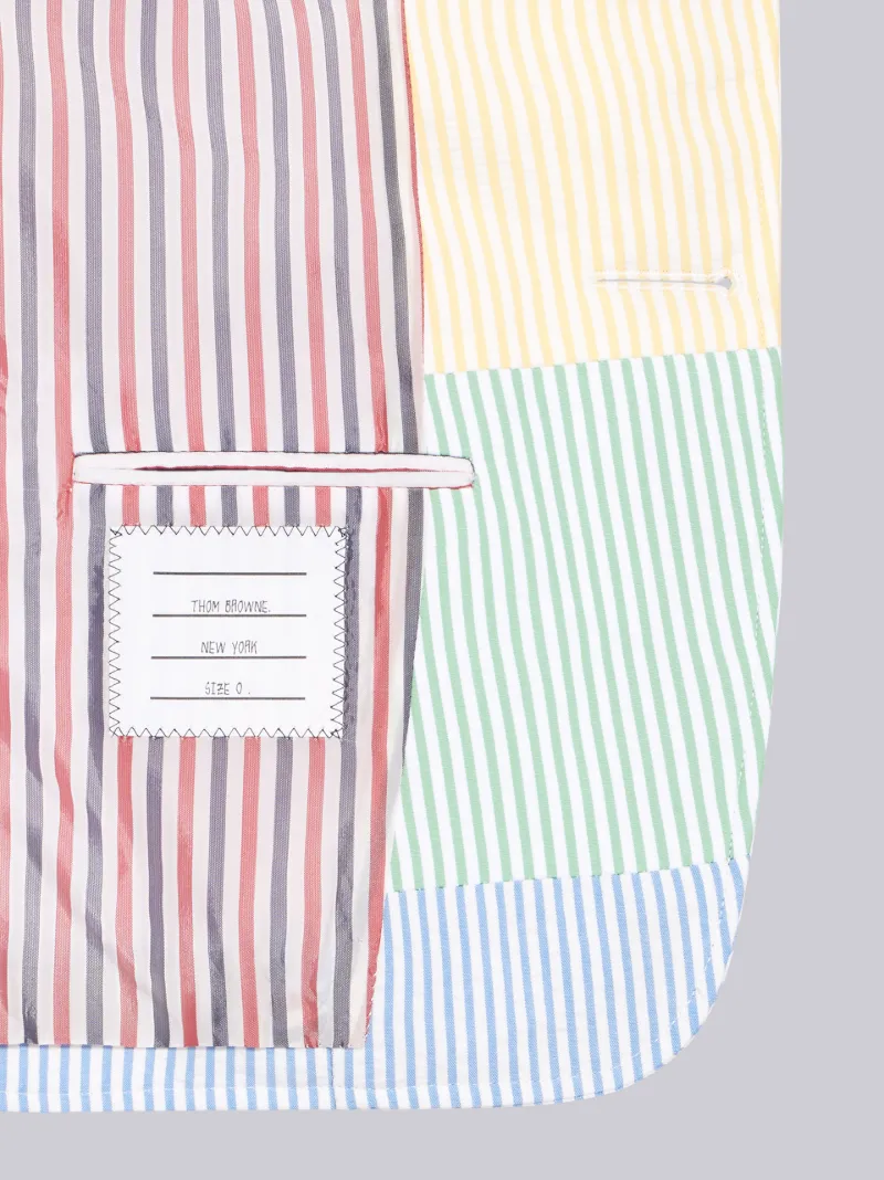 Multi-Color Seersucker Rainbow Stripe Sport Coat