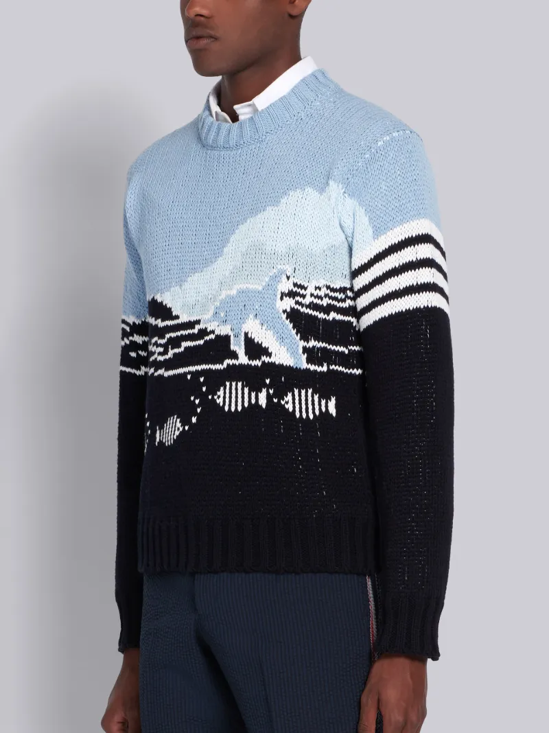 thom browne dolphin sweater