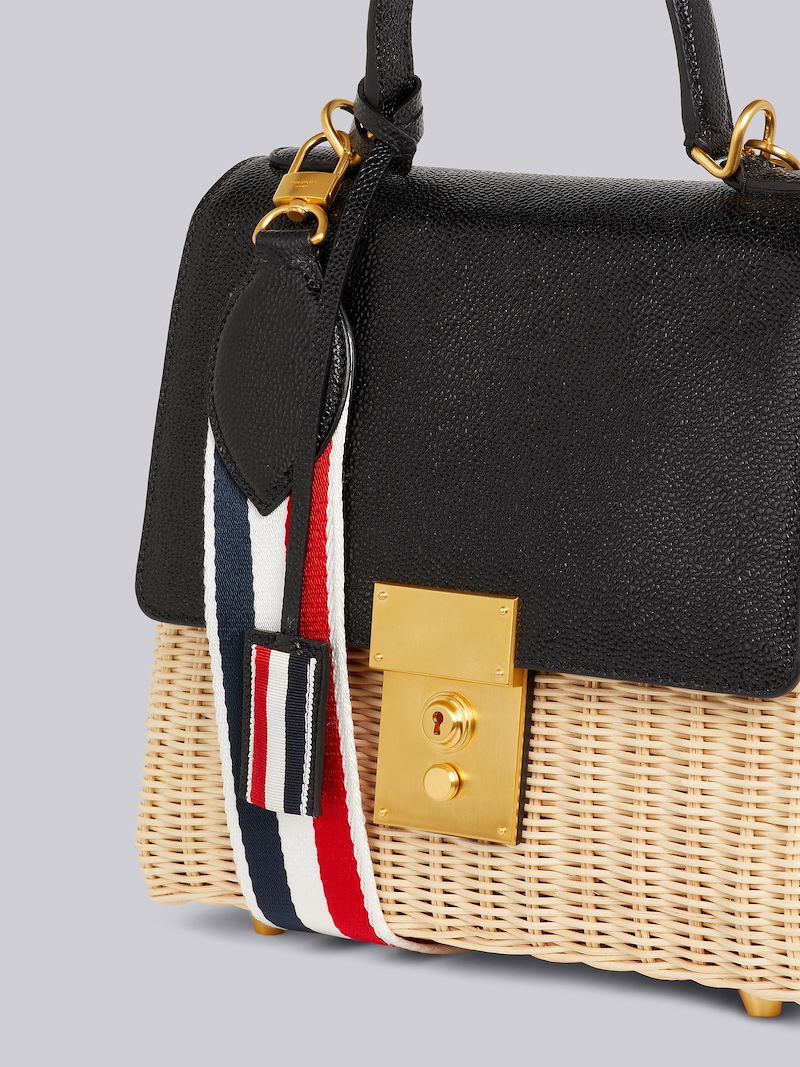 Natural Wicker Mrs. Thom Flap Crossbody Bag
